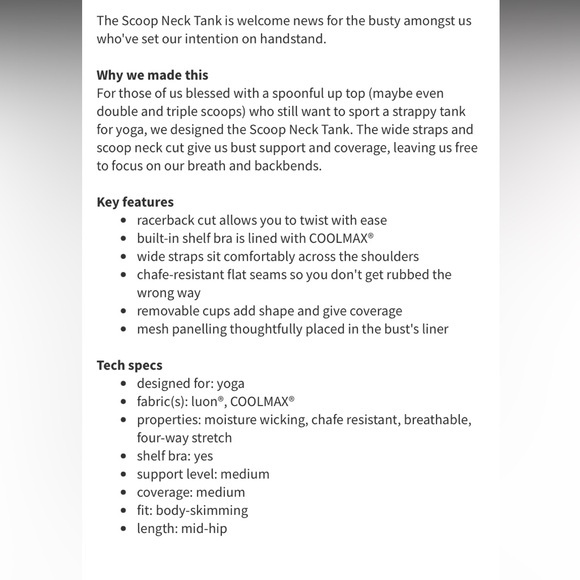 🩵Lululemon Scoop Neck (8) EUC - Picture 9 of 9